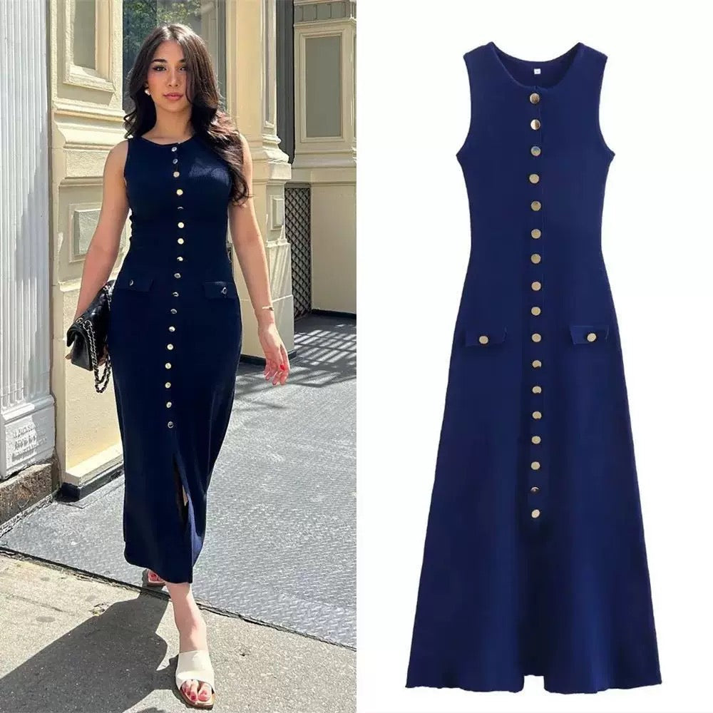 Blue Mayra Luxe Soft Knit Dress