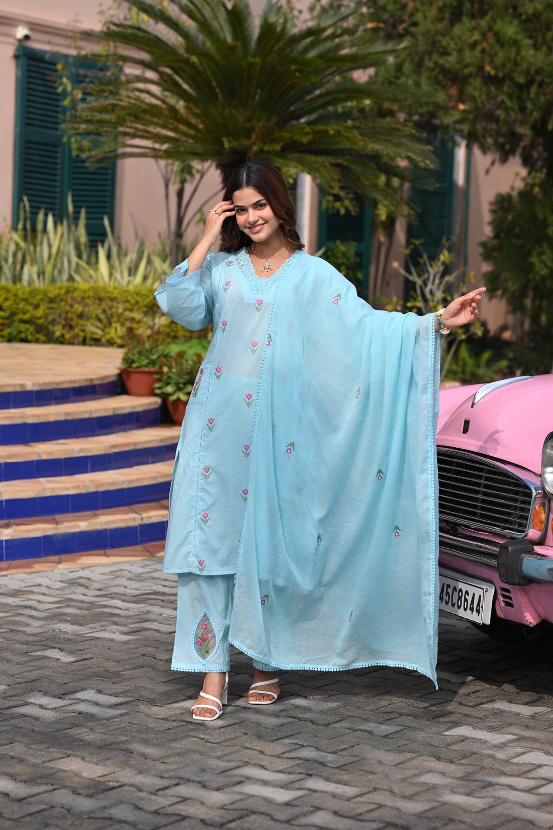 cotton cross stitch kurta