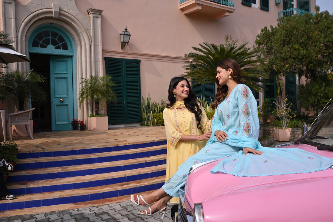 embroidered mul cotton kurta