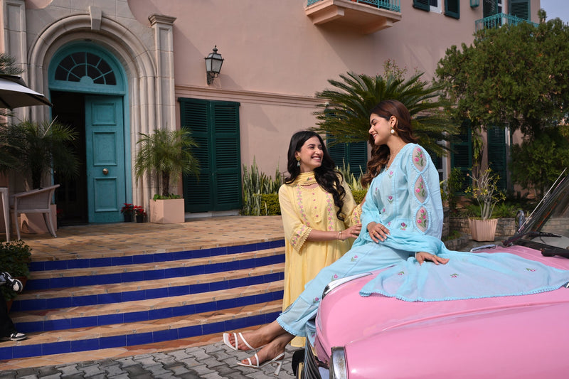 embroidered mul cotton kurta