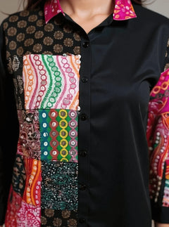 Woman Berang Patchwork Fusion Shirt