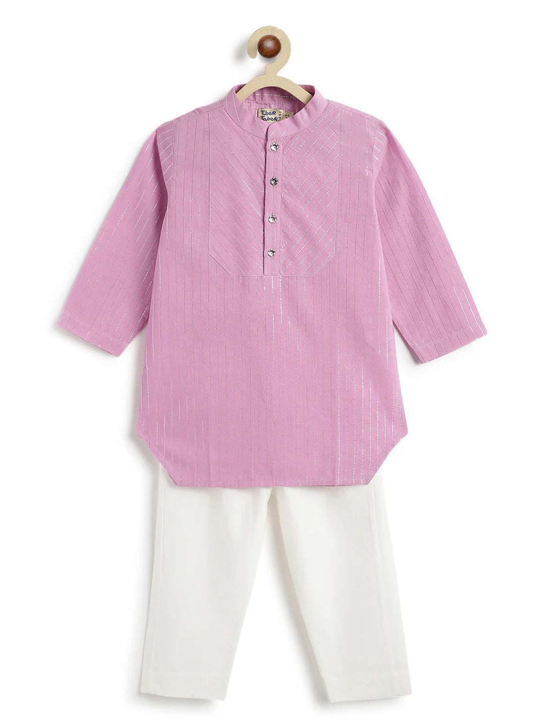 Boys Chandaniya Purple Kurta Pyjama Set