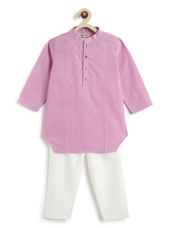 Boys Chandaniya Purple Kurta Pyjama Set