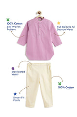 Boys Chandaniya Purple Kurta Pyjama Set
