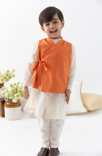 Boys Rust Orange Bundi Set