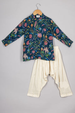 Boys floral kurta patiala set