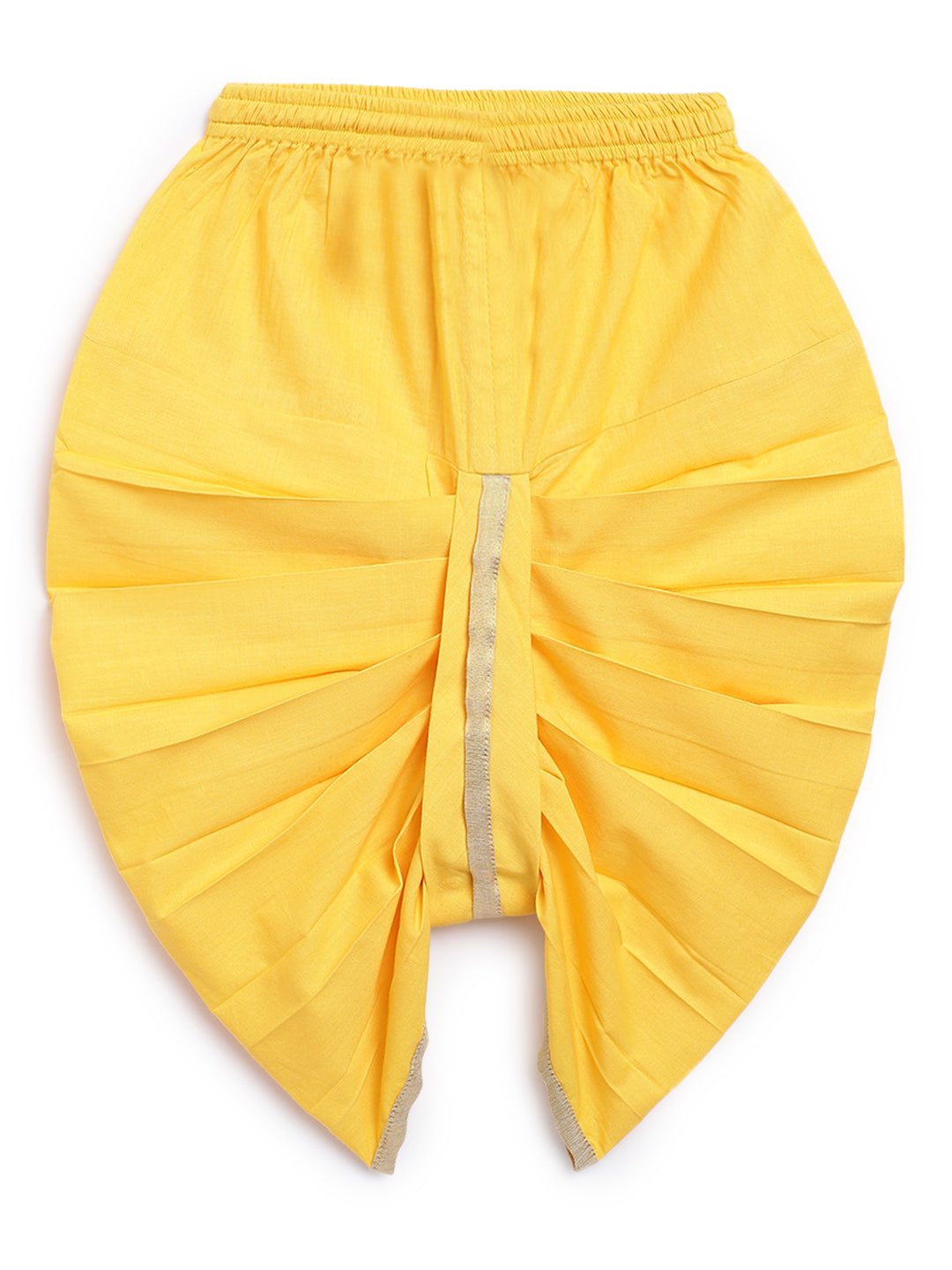 Yellow cotton dhoti