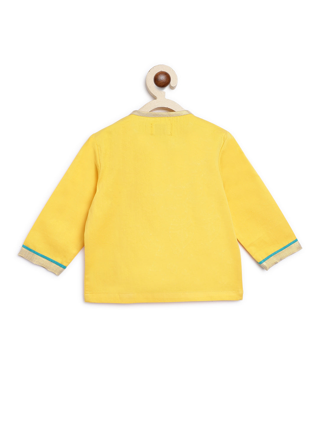 Yellow cotton kurta dhoti