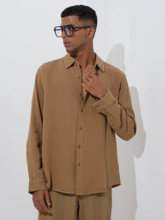 Relaxed fit cotton shirt