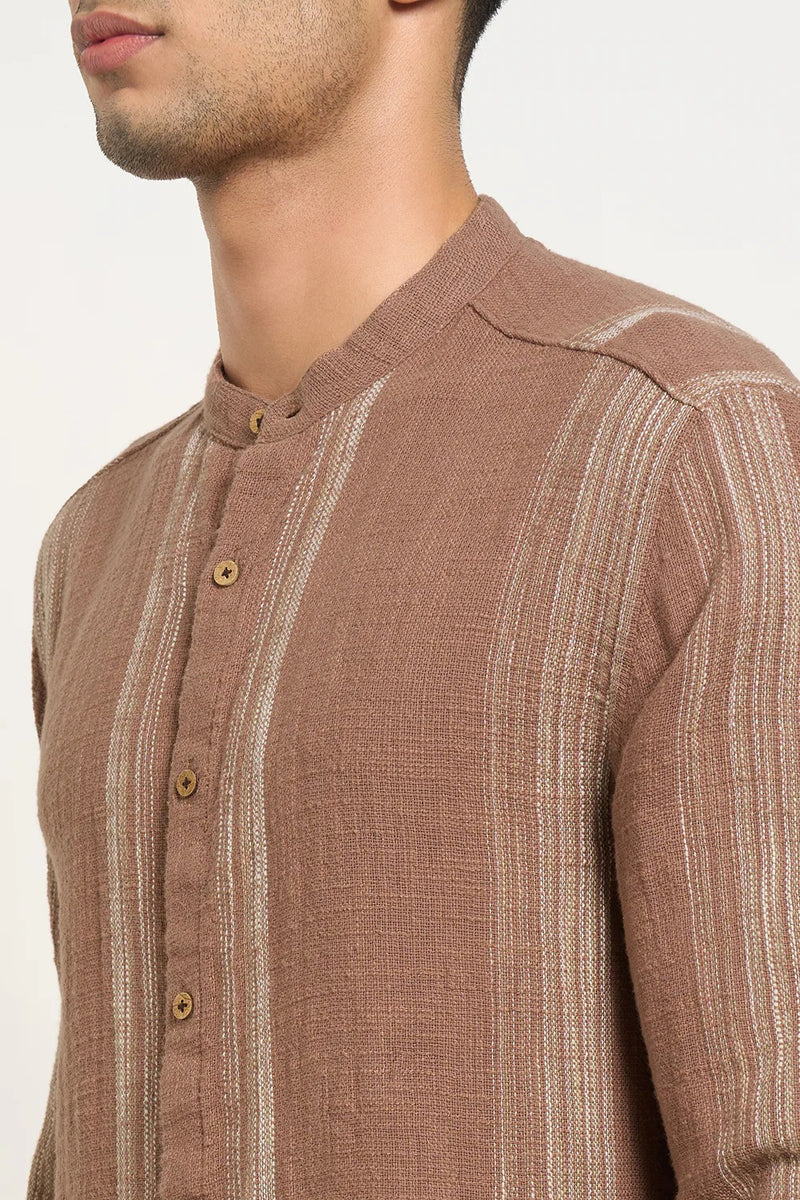 Men's striped cotton shirt
