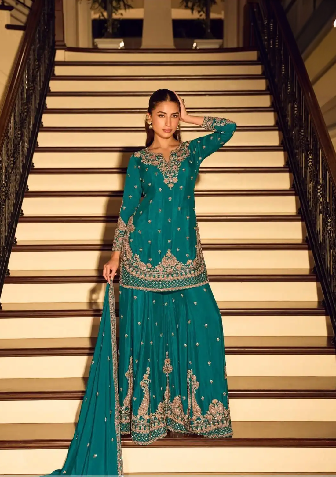 SAYURI DESIGNER KANCHAN CHINNON SILK SUIT