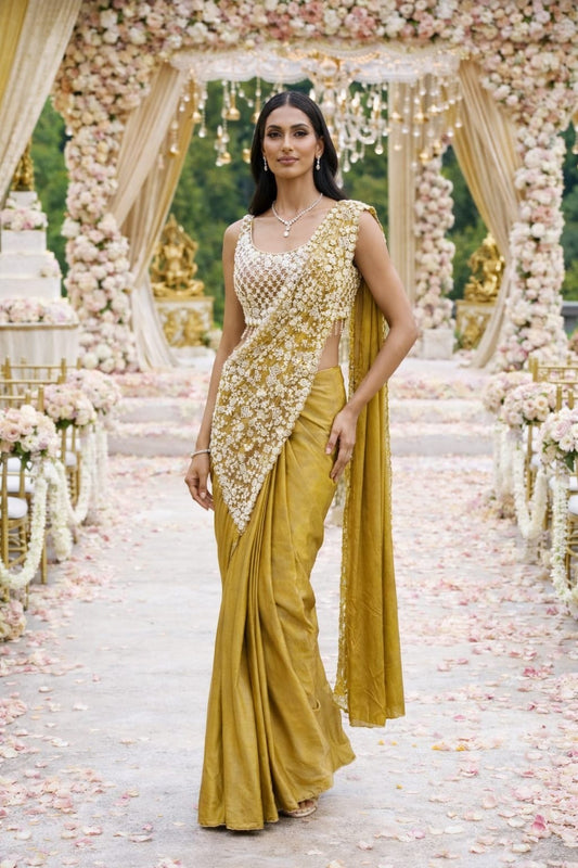 Pre-draped Designer Saree