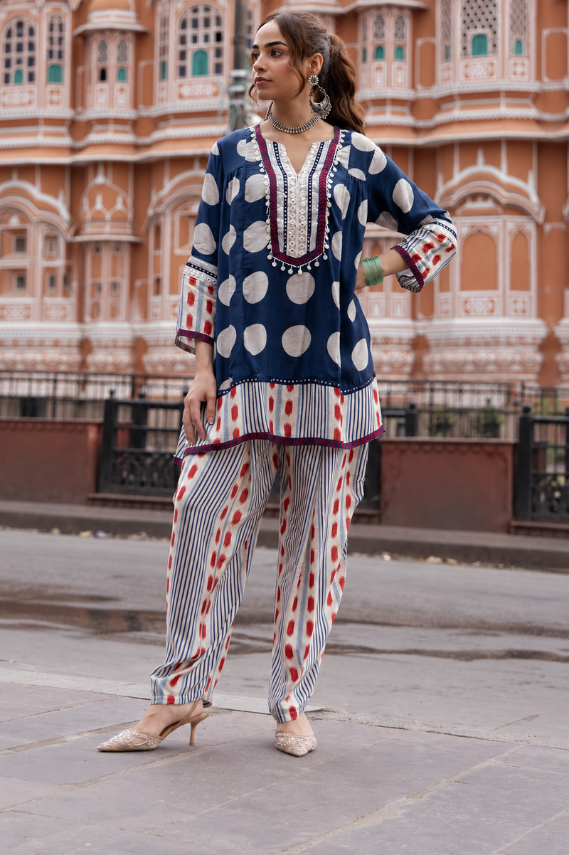 Blue Bazaar A-Line Farshi Set