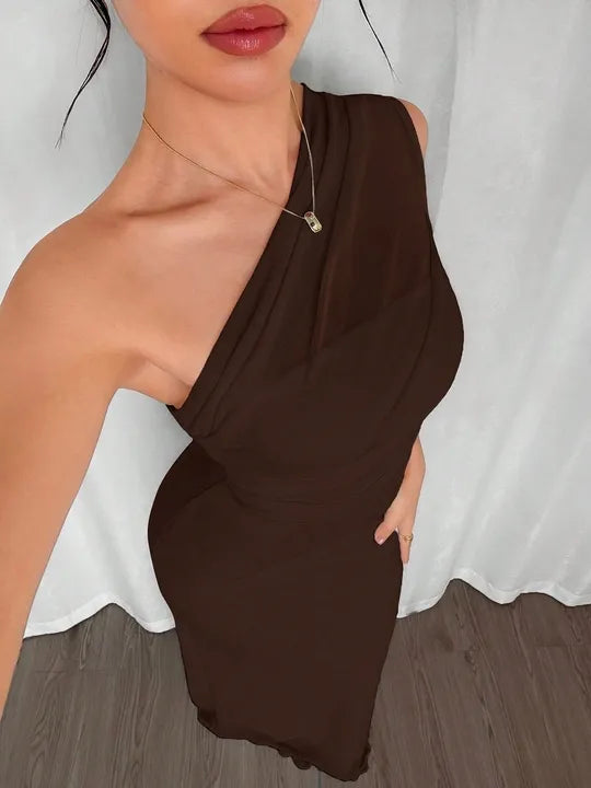 Navy Mesh Elegant Cocktail Dress