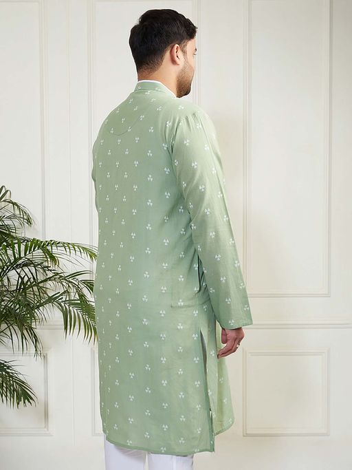 Shahanshah Grey Cotton Kurta