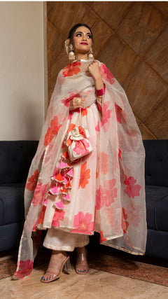 Off white Anarkali dress