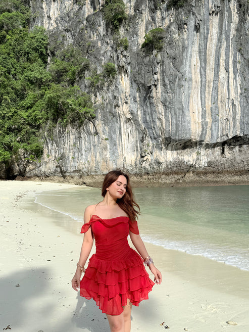 Casey Coquette Red Party Dress