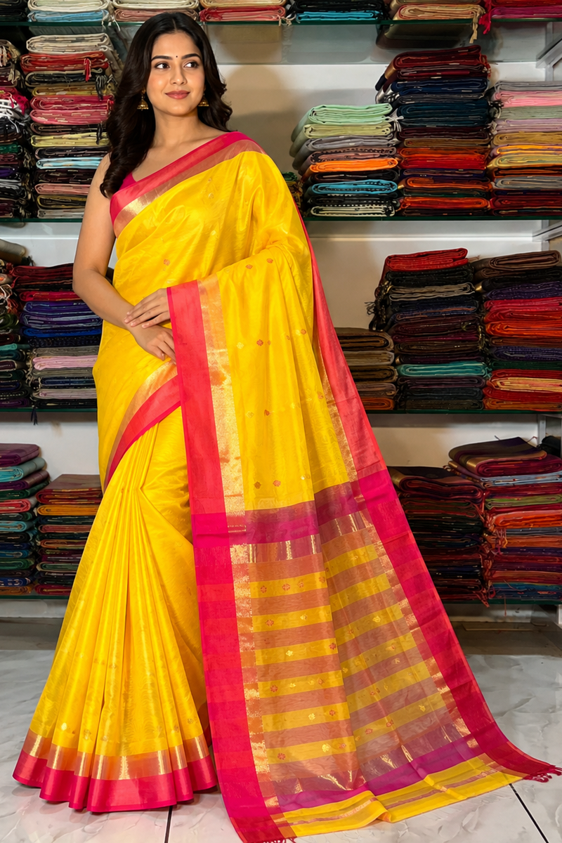 Nayantara Maheshwari Kali Border Buti Saree