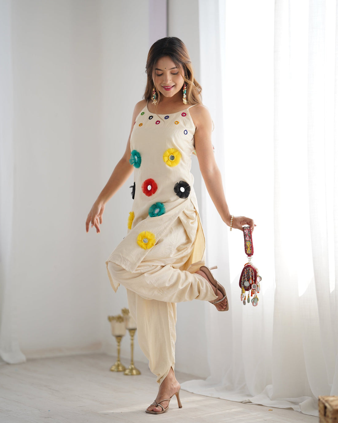 Vibrant Chanderi Women's Kurti Set