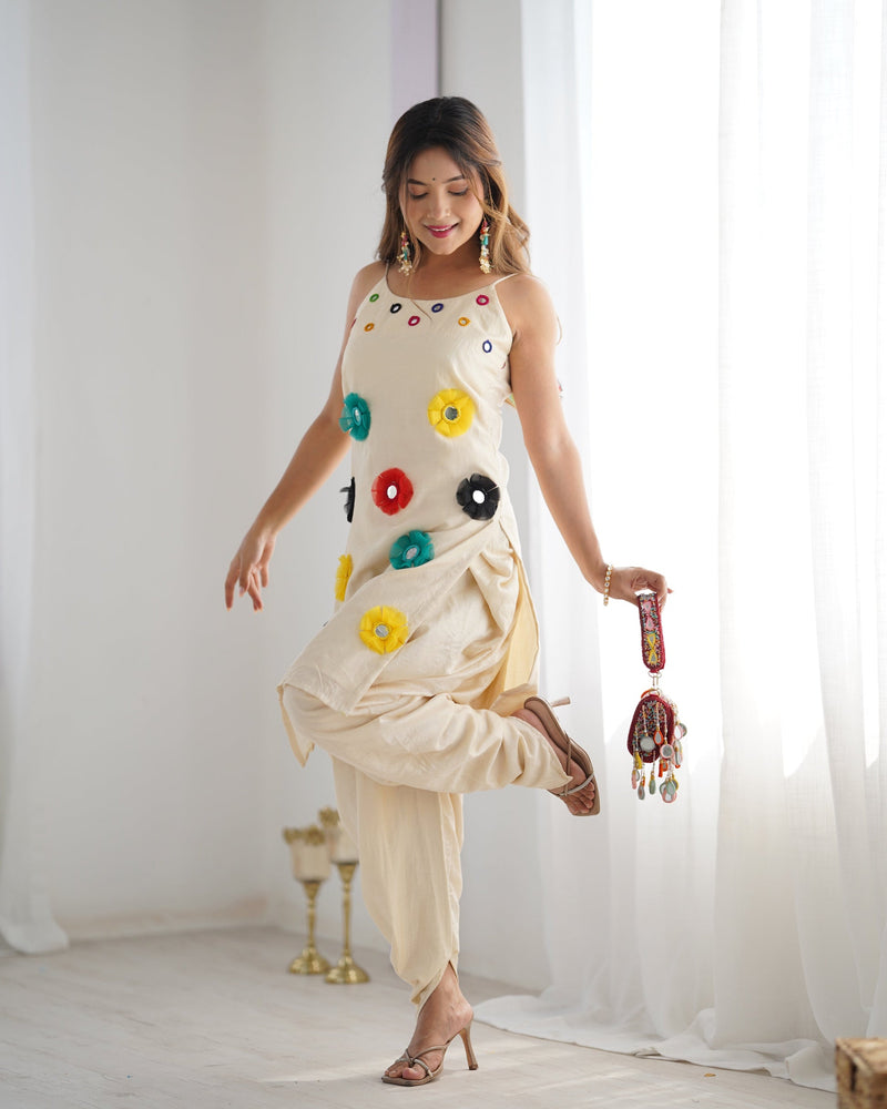 Vibrant Chanderi Women's Kurti Set