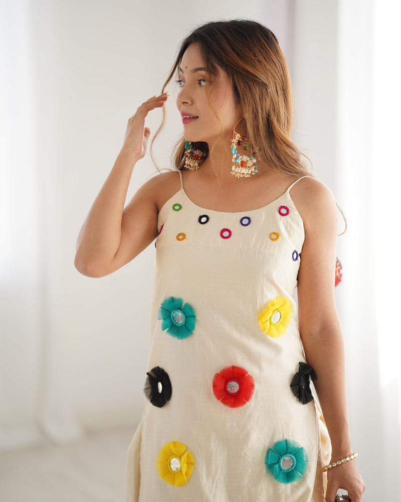 Vibrant Chanderi Women's Kurti Set