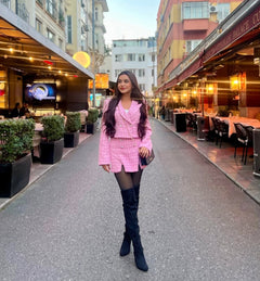 Tweed skirt and jacket set