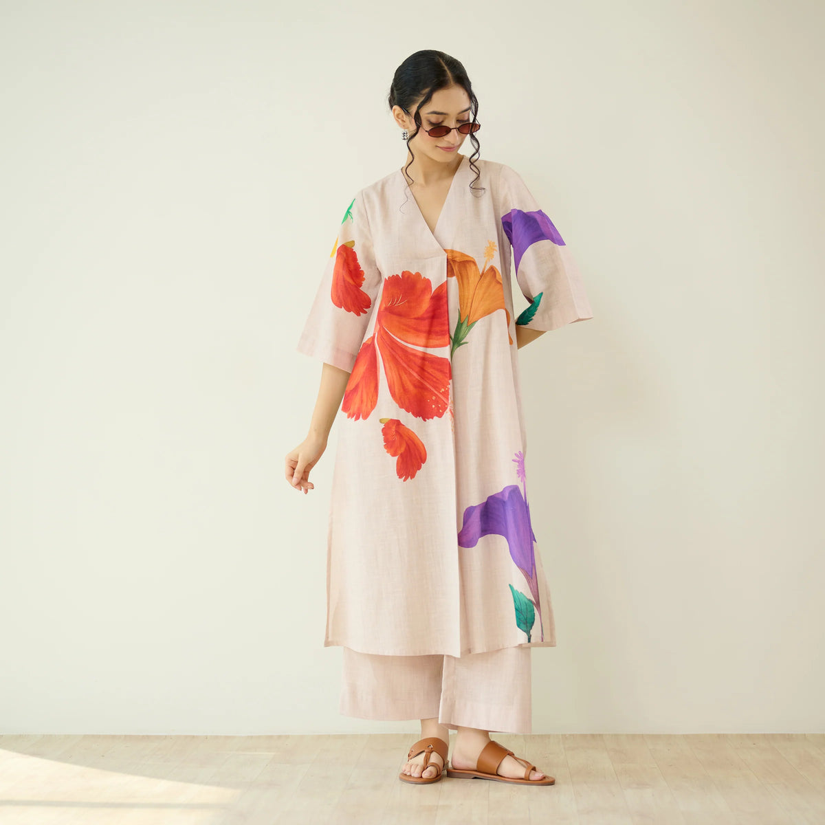 Nazm Floral Cotton Kurta Set
