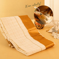 off-white saree for puja