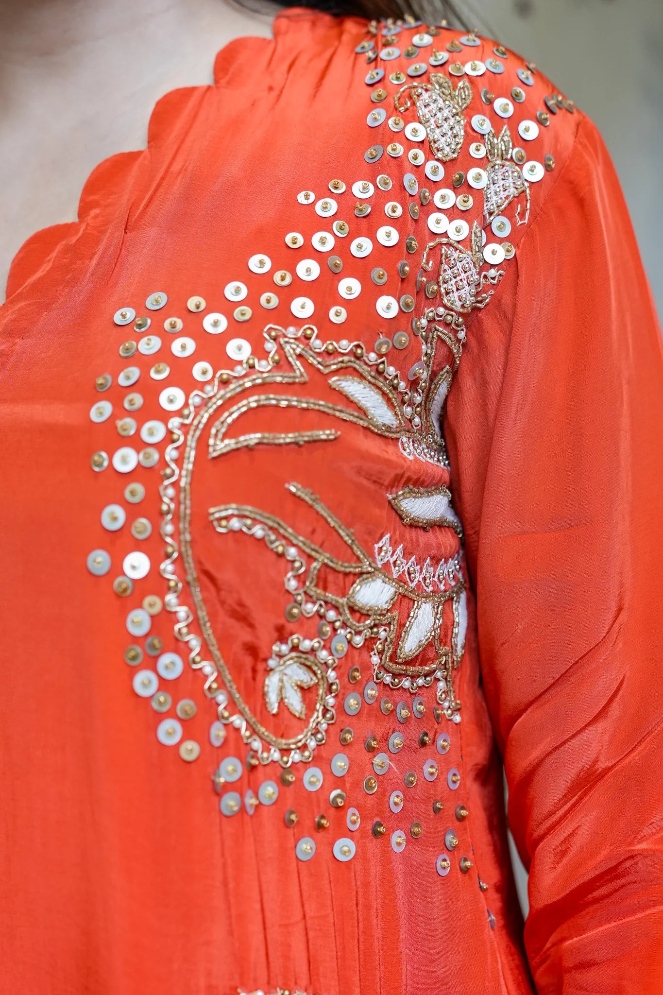 Crepe Khubani Embroidered Co-Ord Set