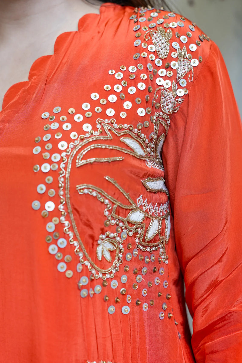 Crepe Khubani Embroidered Co-Ord Set