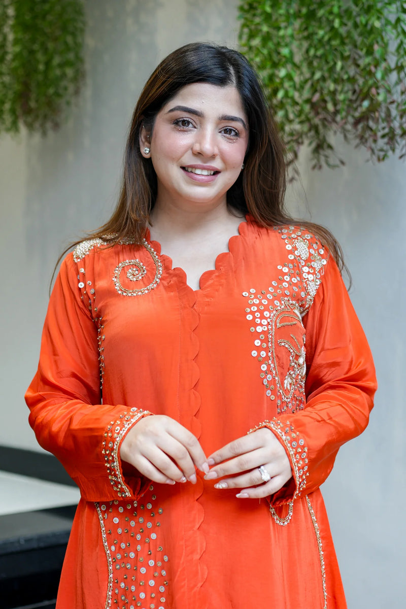 Crepe Khubani Embroidered Co-Ord Set