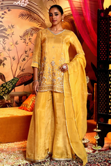 Yellow Tissue Sunshine Luxe Palazzo Set