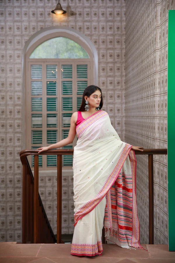 Lightweight Khadi Cotton Saree for Festivals