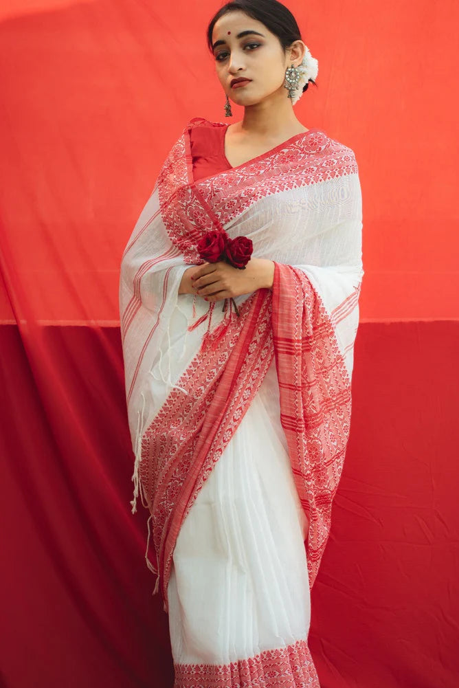 Cotton Begampuri Saree for Festive Wear