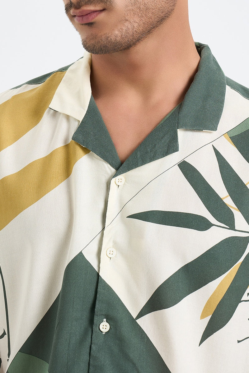 Slim fit printed shirt for men