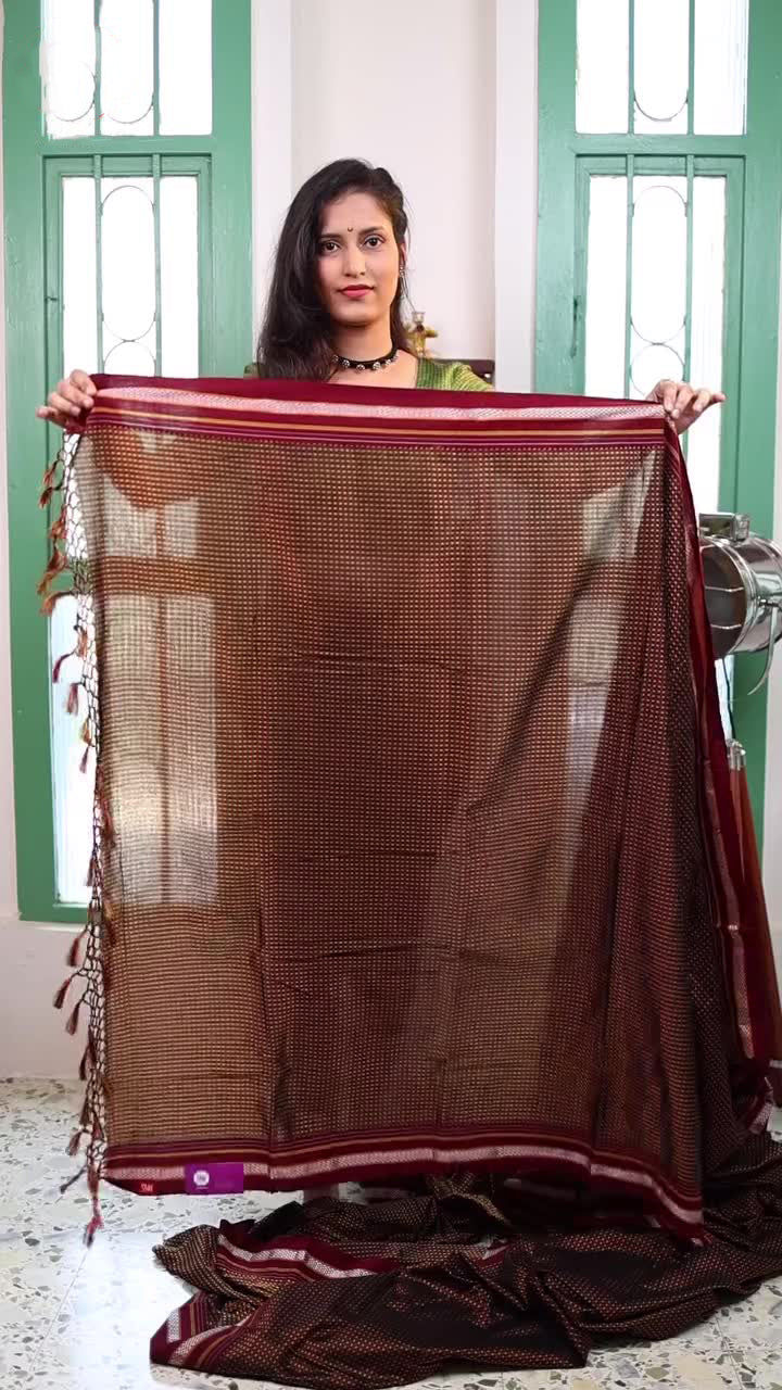 Maroon Khun Saree
