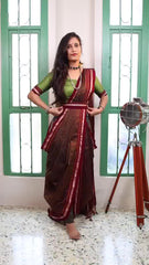 Maroon Ilkal Saree