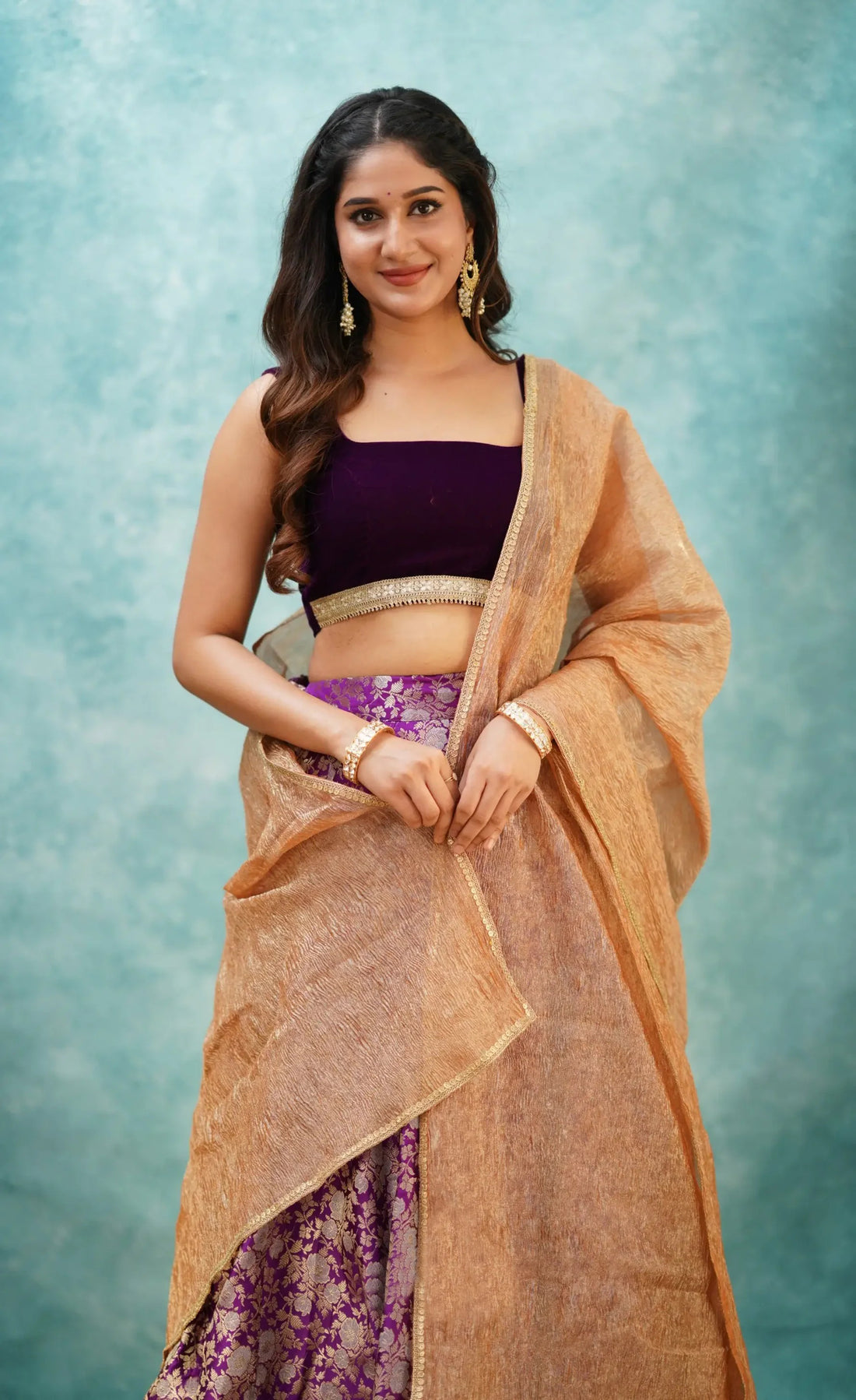 dark purple ethnic wear
