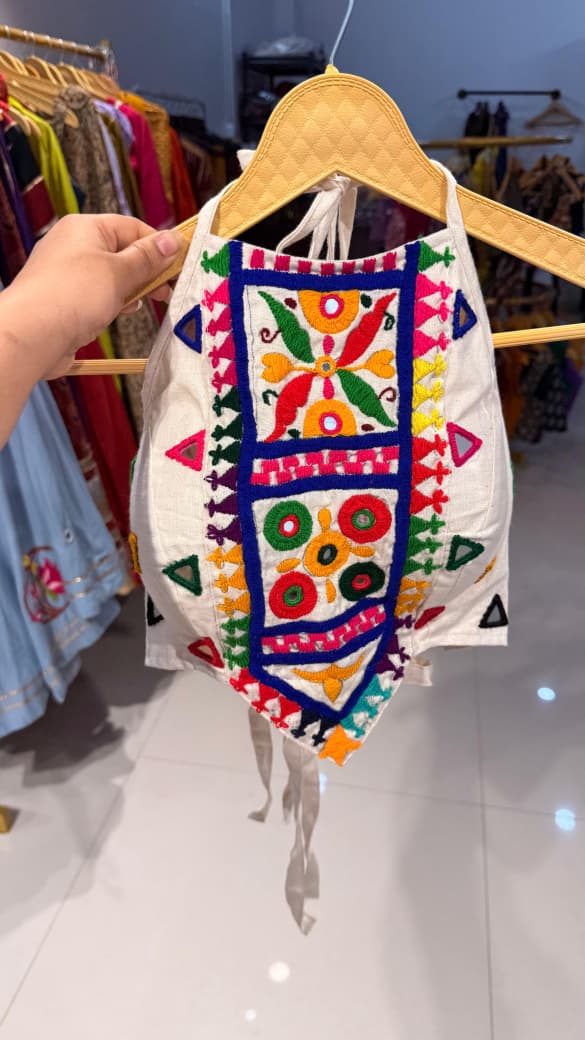 Premium Shisha Work Sleeveless Halter Blouse