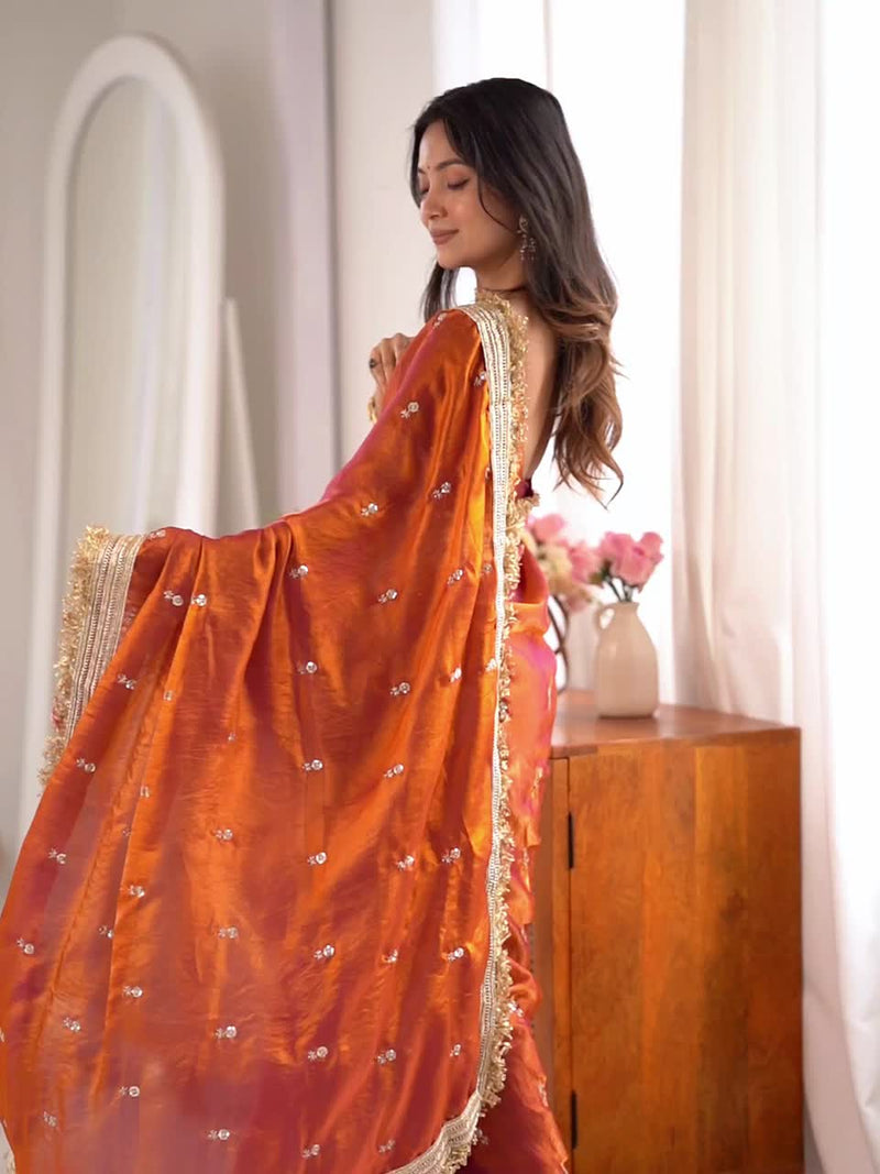Kesar Gulal Traditional Silk Saree