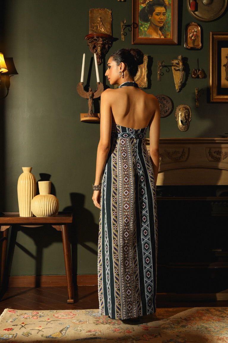 Deme Co-Ord Set - Halter Neck Top & Wrap Skirt