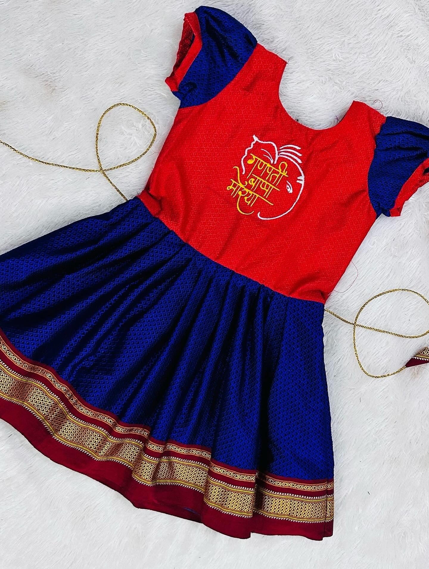 Lakda Devbappa Khun Baby Girl Frock