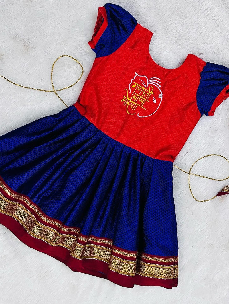 Lakda Devbappa Khun Baby Girl Frock
