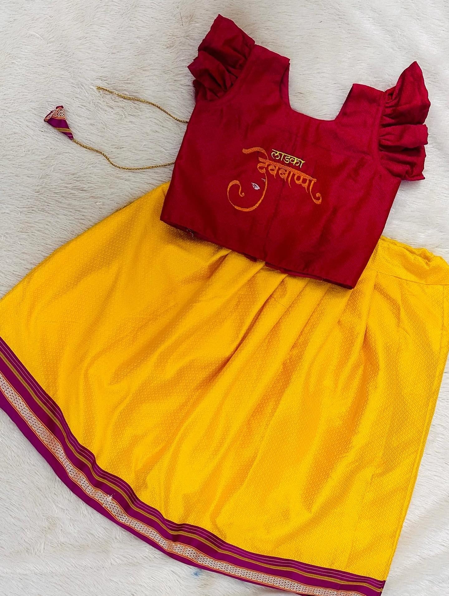 Lakda Devbappa Khun Baby Girl Frock