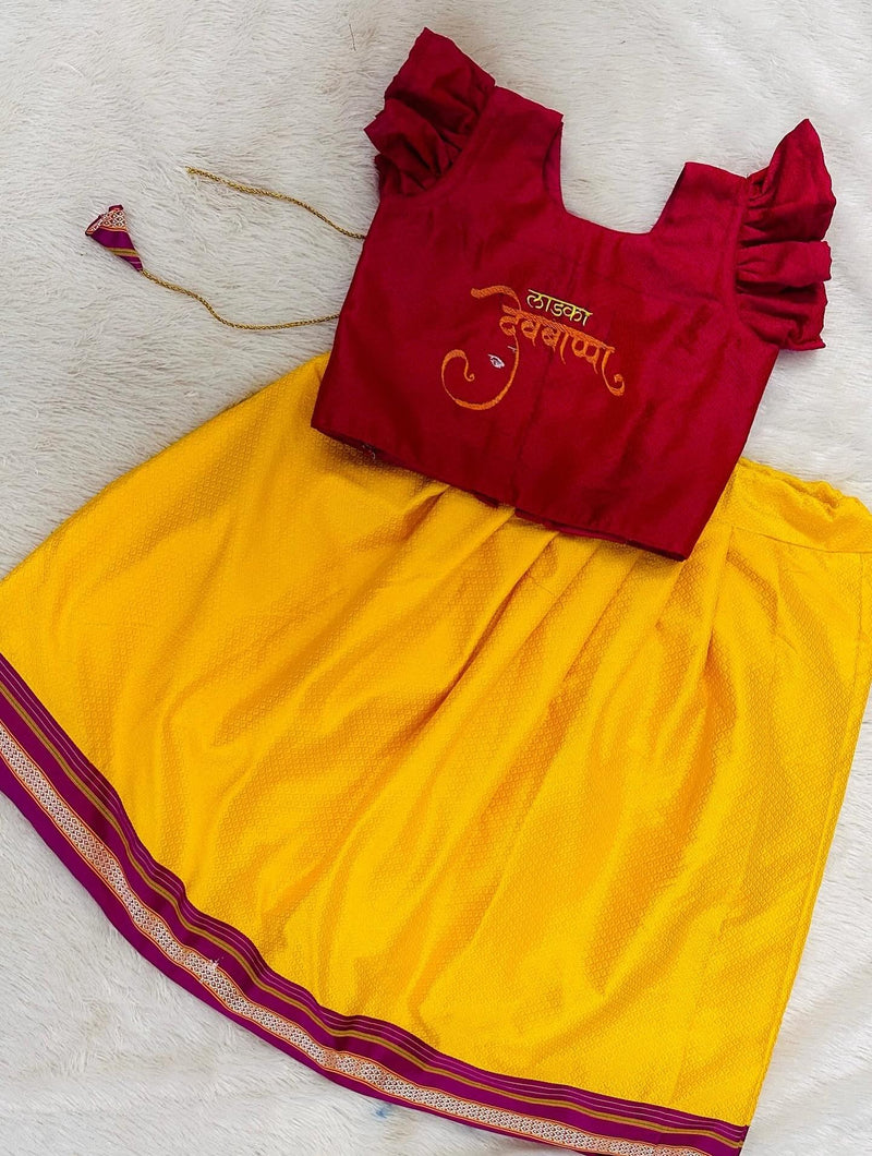 Lakda Devbappa Khun Baby Girl Frock