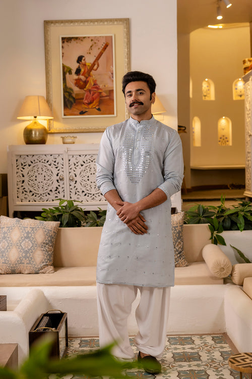 Mirror work kurta