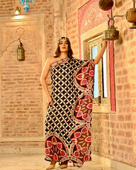 Raas Noir Printed Kaftan with Bandana