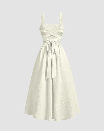 Off-White Backless Criss-Cross Dress