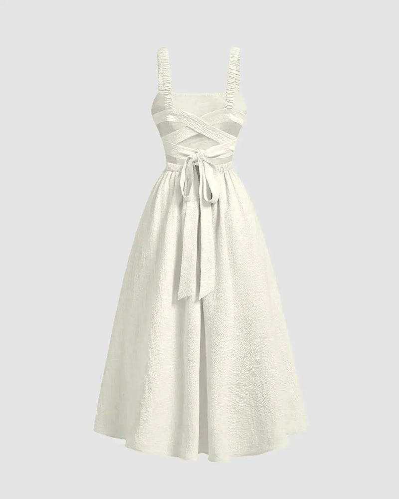 Off-White Backless Criss-Cross Dress