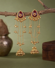 Haya Premium Kashmiri Brass Lookalike Earrings – By Reet Lifestyle